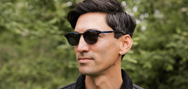 Cobalt*Grey + Cobalt*Grey Polarized | Shwood Kennedy Acetate Sunglasses Cobalt