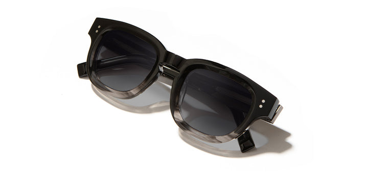 Black Agate*Elm Burl*Grey Fade + Black Agate*Elm Burl*Grey Fade Polarized | Shwood McKay Acetate Sunglasses Black Agate
