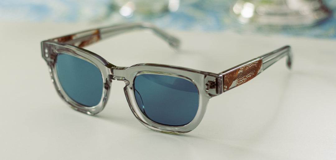 Ice Water*Mushroom*Light Blue + Ice Water*Mushroom*Light Blue Polarized | Shwood McKay Acetate Sunglasses Ice Water