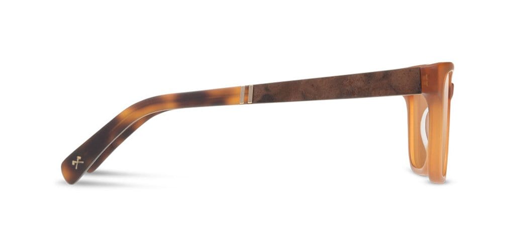 Matte Apricot*Elm Burl*Brown Polarized | Shwood Prescott Acetate Sunglasses Matte Apricot