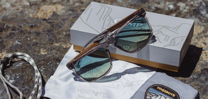 Slate*Engraved Walnut*Basic Polarized Sky + Slate*Engraved Walnut*HD Plus Polarized Sky | CAMP Ridge Yosemite Sunglasses