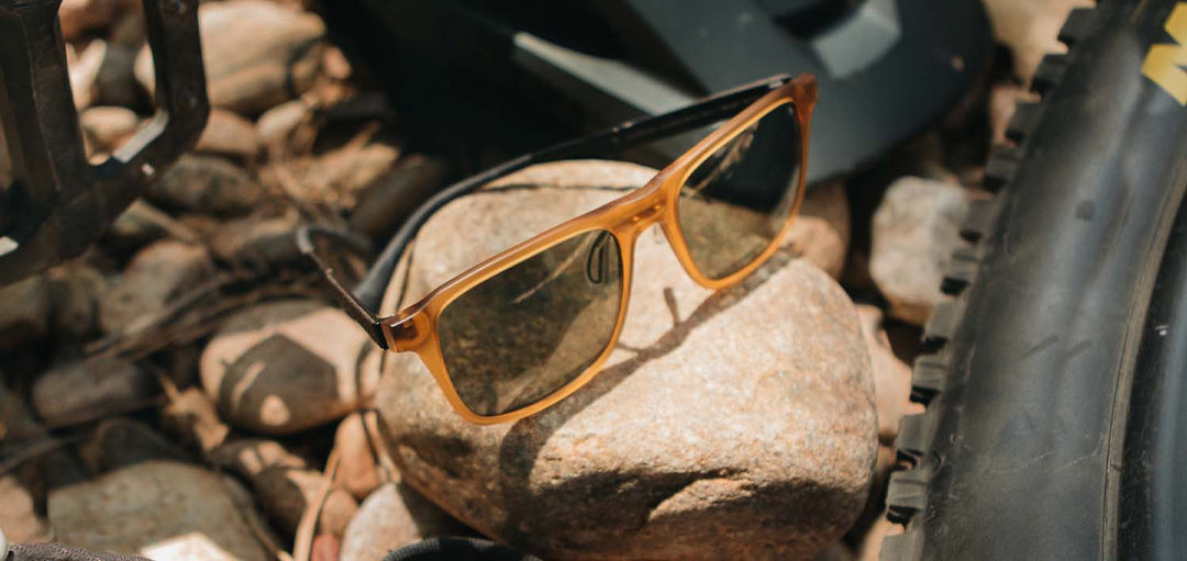 Matte Apricot*Elm Burl*Lite G15 + Matte Apricot*Elm Burl*Lite Plus Polarized G15 | Shwood Monroe ACTV Sunglasses Matte Apricot