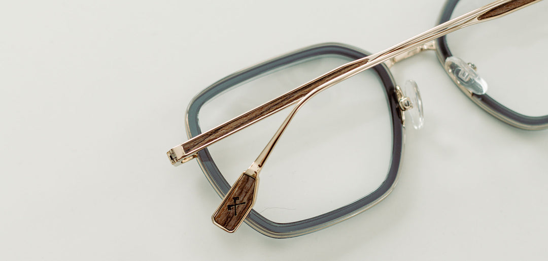 Smoke*Walnut*frames only | Shwood Sophie Metal RX Eyeglasses Smoke