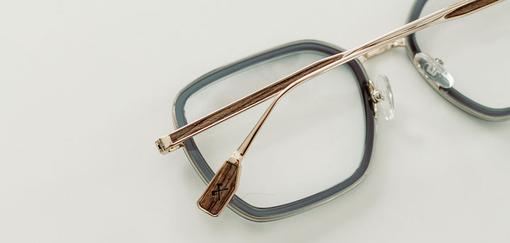 Smoke*Walnut*frames only | Shwood Sophie Metal RX Eyeglasses Smoke
