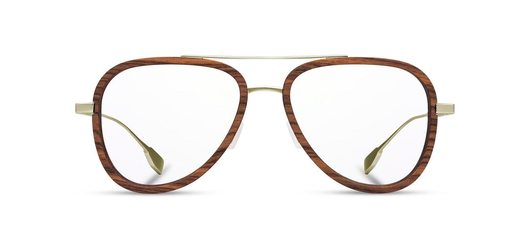 Gold*Mahogany*frames only | Shwood Tabor Metal RX Eyeglasses Gold