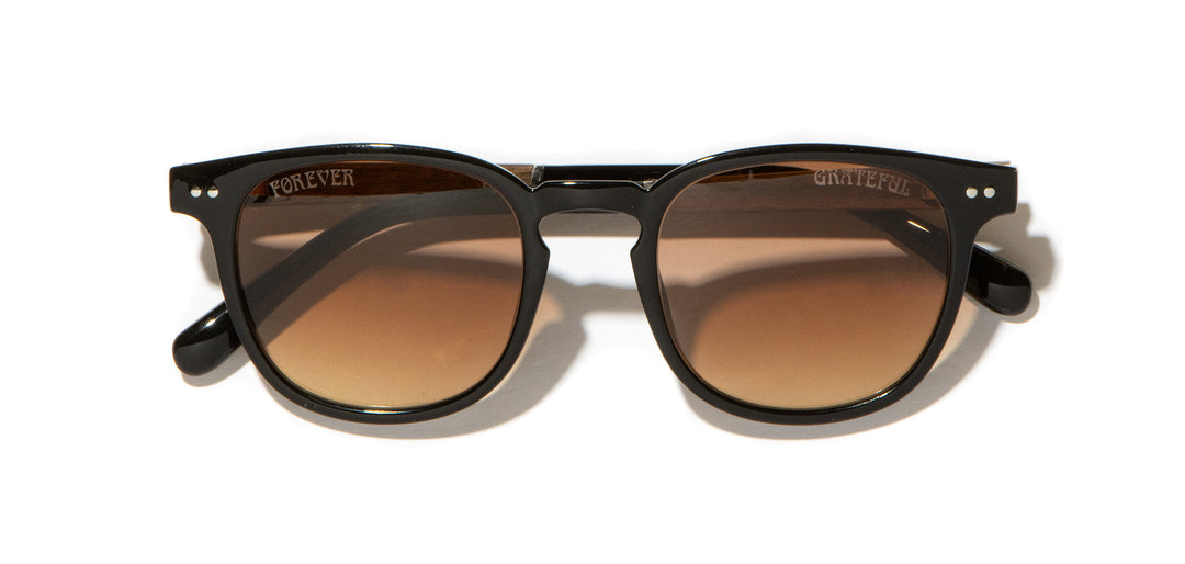 Black*Walnut*Basic Polarized Brown Fade + Black*Walnut*HD Plus Polarized Brown Fade + Black*Walnut*rx | CAMP Topo Black Grateful Dead Stealie Sunglasses