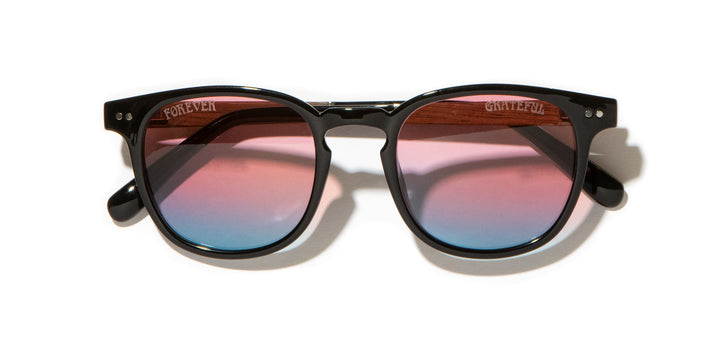 Black*Walnut*Basic Polarized Sunset + Black*Walnut*HD Plus Polarized Sunset + Black*Walnut*rx | CAMP Topo Black Grateful Dead Stealie Sunglasses