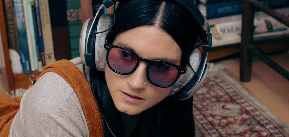 Black*Walnut*Basic Polarized Sunset + Black*Walnut*HD Plus Polarized Sunset + Black*Walnut*rx | CAMP Topo Black Grateful Dead Stealie Sunglasses