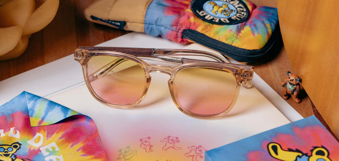 Desert*Walnut*Basic Polarized Sunrise + Desert*Walnut*HD Plus Polarized Sunrise + Desert*Walnut*rx | CAMP Topo Desert Grateful Dead Bears Sunglasses