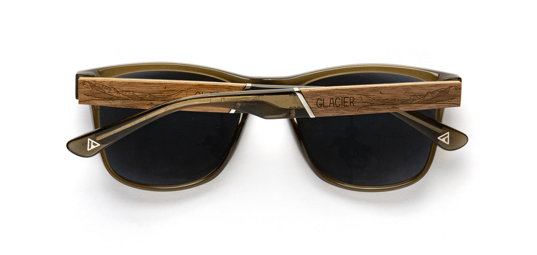 Moss*Engraved Walnut*Basic Polarized Grey + Moss*Engraved Walnut*HD Plus Polarized Grey | CAMP Trail Moss Sunglasses