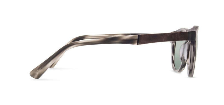 Matte Grey*Elm Burl*Green Polarized | Shwood Francis Acetate Sunglasses Matte Grey