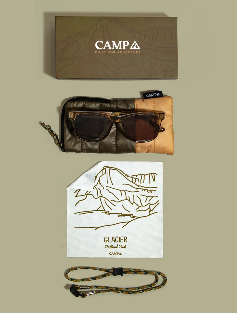 Trail Moss Glacier National Park sunglasses