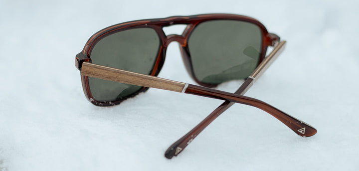 Clay*Walnut*Basic Polarized G15 + Clay*Walnut*HD Plus Polarized G15 | CAMP Glacier Clay Walnut Sunglasses