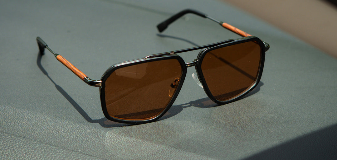 Matte Black*Mahogany*Amber + Matte Black*Mahogany*Amber Polarized | Shwood Keizer Acetate Sunglasses Matte Black