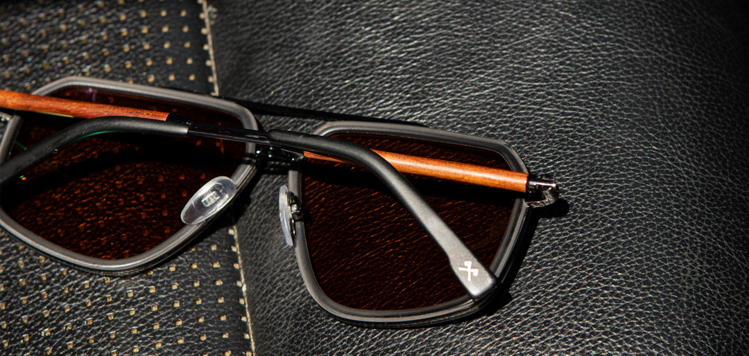 Matte Black*Mahogany*Amber + Matte Black*Mahogany*Amber Polarized | Shwood Keizer Acetate Sunglasses Matte Black