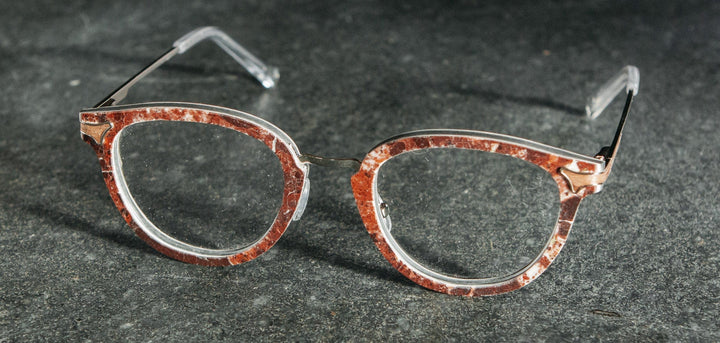 Ruby Marble*frames only + Ruby Marble*rx | Shwood Melrose Marble RX Eyeglasses Ruby Marble