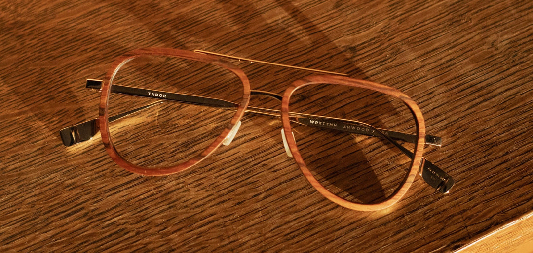 Gold*Mahogany*frames only | Shwood Tabor Metal RX Eyeglasses Gold