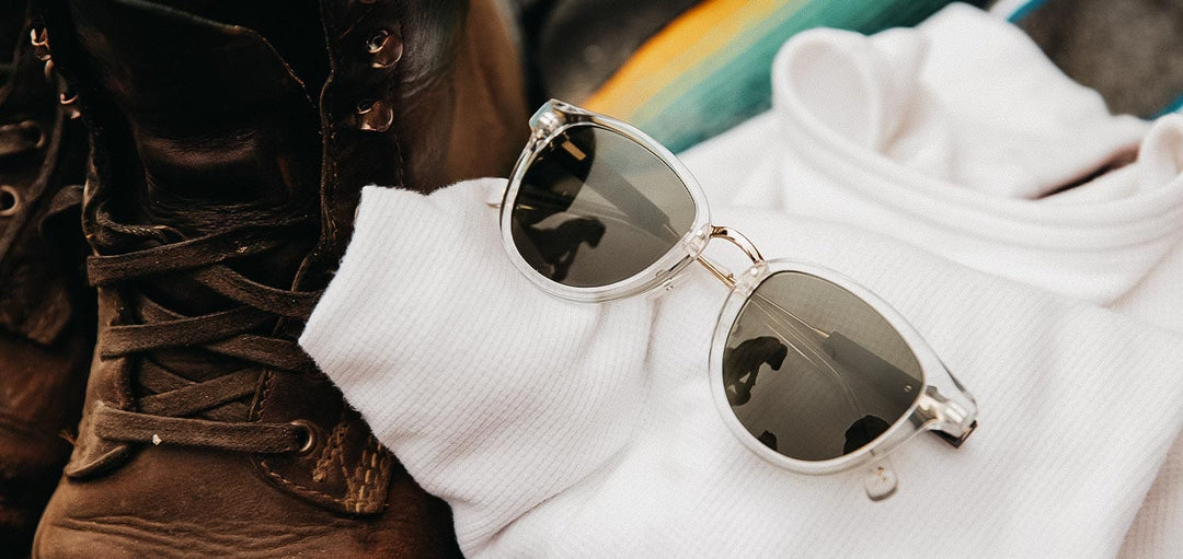 Crystal*Ebony*G15 | Shwood Ainsworth Acetate Sunglasses Crystal