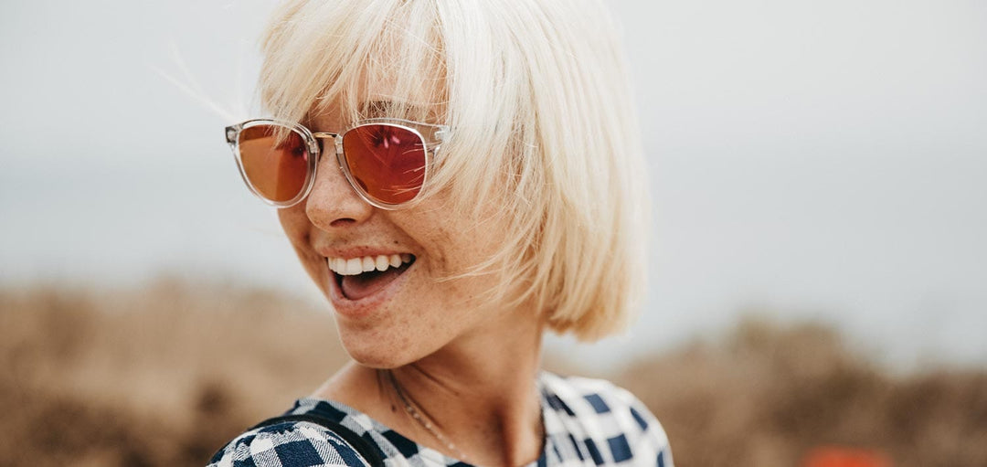 Crystal*Ebony*Rose Flash Polarized | Shwood Ainsworth Acetate Sunglasses Crystal
