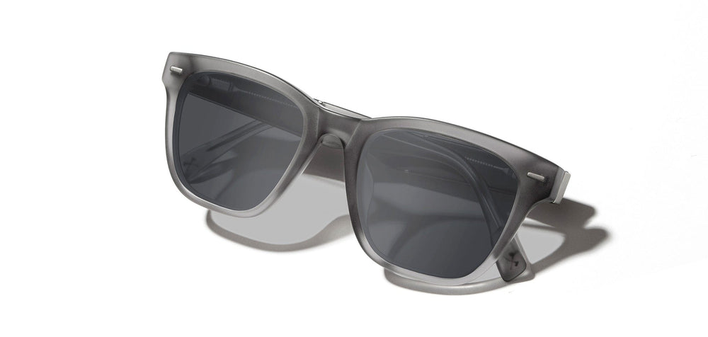 Matte Smoke*Elm Burl*Grey + Matte Smoke*Elm Burl*Grey Polarized | Shwood Ankeny Acetate Sunglasses Matte Smoke
