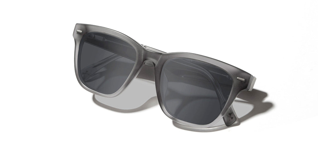 Matte Smoke*Elm Burl*Grey + Matte Smoke*Elm Burl*Grey Polarized | Shwood Ankeny Acetate Sunglasses Matte Smoke