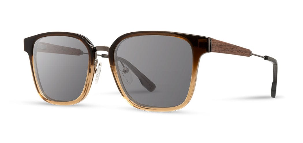 Harbor Fade*Ebony*Grey Polarized | Shwood Baker Acetate Sunglasses Harbor Fade
