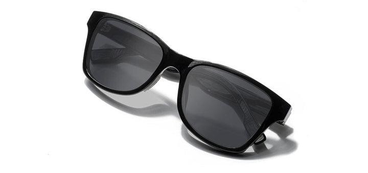 Black*Elm Burl*Lite Grey + Black*Elm Burl*Lite Plus Polarized Grey | Shwood Canby ACTV Sunglasses Black