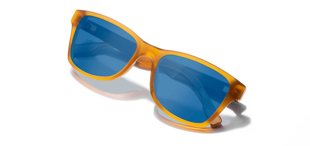 Matte Apricot*Elm Burl*Lite Plus Polarized Blue Flash | Shwood Canby ACTV Sunglasses Matte Apricot