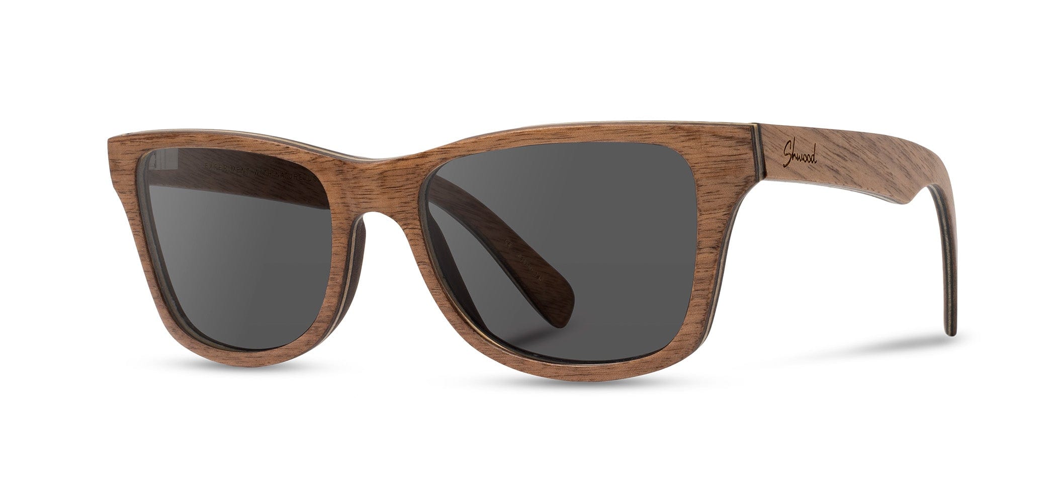 Shwood Canby Metal Polarized Sunglasses - Gunmetal / Elm Burl Wood / G15 Lens