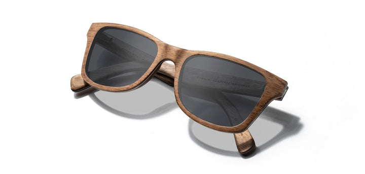 Walnut*Grey + Walnut*Grey Polarized | Shwood Canby Wood Sunglasses Walnut