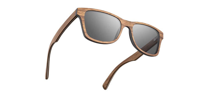 Walnut*Grey + Walnut*Grey Polarized | Shwood Canby Wood Sunglasses Walnut