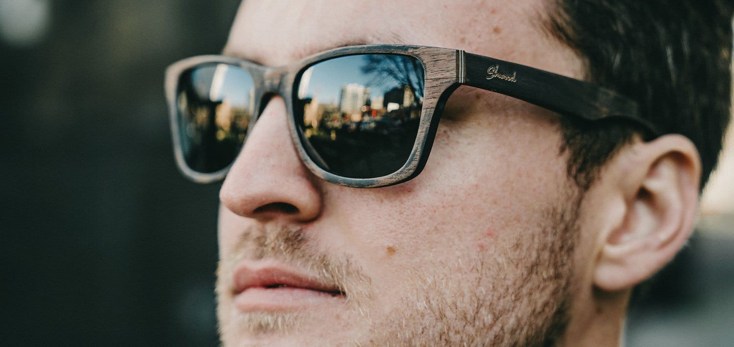 Distressed Dark Walnut*Grey + Distressed Dark Walnut*Grey Polarized | Shwood Canby Wood Sunglasses Distressed Dark Walnut