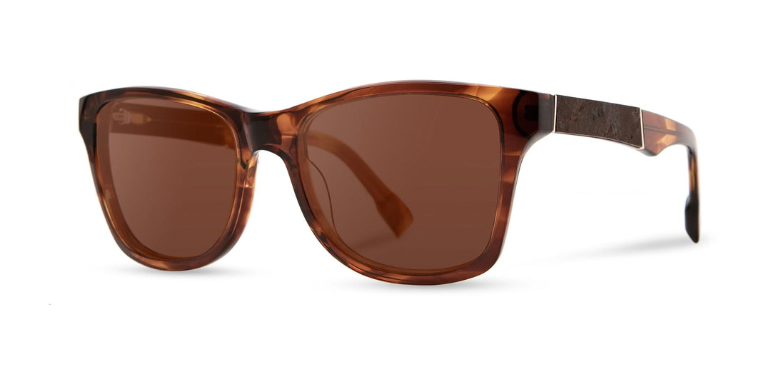 Bourbon*Elm Burl*Brown + Bourbon*Elm Burl*Brown Polarized | Shwood Canby XL Acetate Sunglasses Bourbon