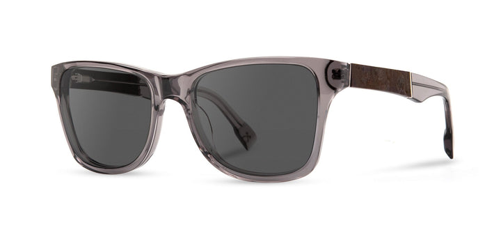 Smoke*Elm Burl*Grey + Smoke*Elm Burl*Grey Polarized | Shwood Canby XL Acetate Sunglasses Smoke