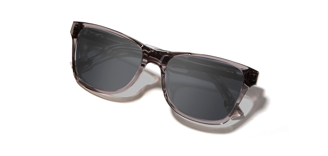 Smoke*Elm Burl*Grey + Smoke*Elm Burl*Grey Polarized | Shwood Canby XL Acetate Sunglasses Smoke
