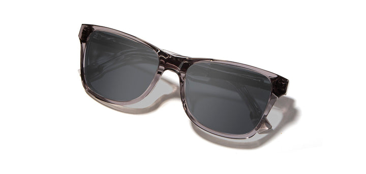 Smoke*Elm Burl*Grey + Smoke*Elm Burl*Grey Polarized | Shwood Canby XL Acetate Sunglasses Smoke