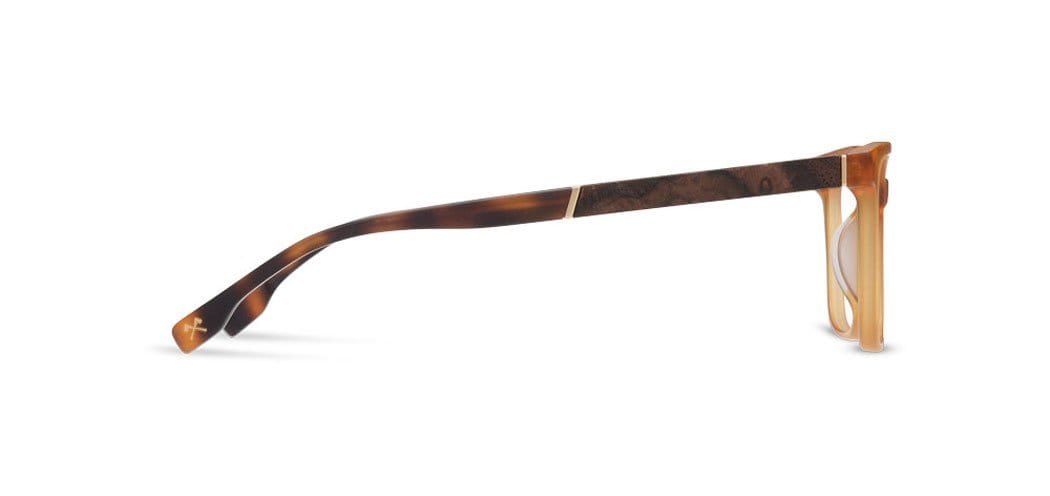 Matte Apricot*Elm Burl*frames only + Matte Apricot*Elm Burl*rx | Shwood Creswell Acetate RX Eyeglasses Matte Apricot