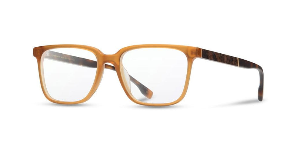 Matte Apricot*Elm Burl*frames only + Matte Apricot*Elm Burl*rx | Shwood Creswell Acetate RX Eyeglasses Matte Apricot