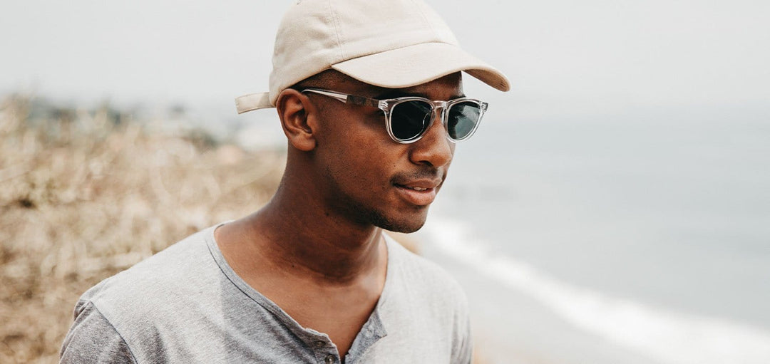 Crystal*Elm Burl*Green + Crystal*Elm Burl*Green Polarized | Shwood Francis Acetate Sunglasses Crystal