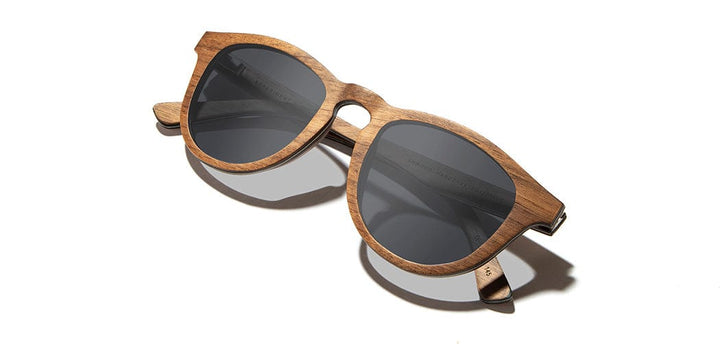 Walnut*Grey + Walnut*Grey Polarized | Shwood Francis Wood Sunglasses Walnut