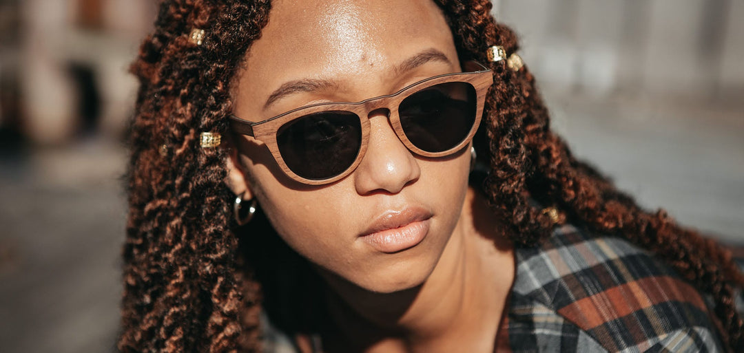 Walnut*Grey + Walnut*Grey Polarized | Shwood Francis Wood Sunglasses Walnut