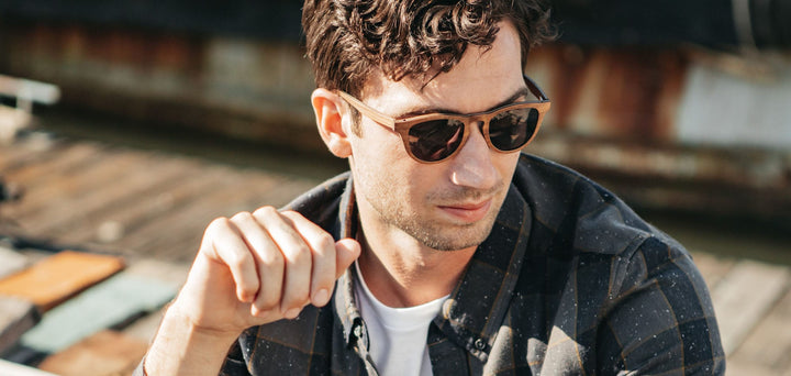 Walnut*Grey + Walnut*Grey Polarized | Shwood Francis Wood Sunglasses Walnut