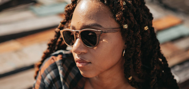 Walnut*Grey + Walnut*Grey Polarized | Shwood Francis Wood Sunglasses Walnut