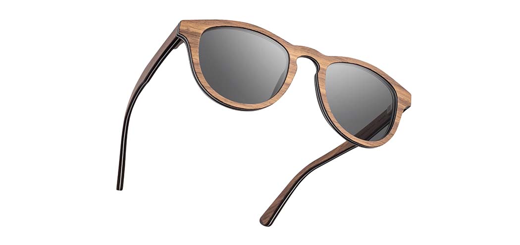 Walnut*Grey + Walnut*Grey Polarized | Shwood Francis Wood Sunglasses Walnut