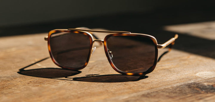 Matte Brindle*Walnut*Grey + Matte Brindle*Walnut*Grey Polarized | Shwood Grant Acetate Sunglasses Matte Brindle