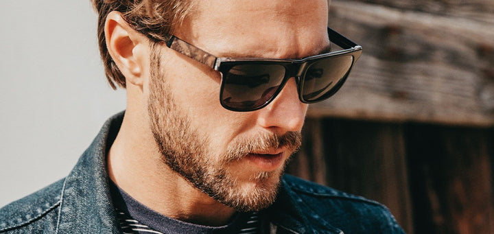 Black Crystal*Elm Burl*Lite Grey + Black Crystal*Elm Burl*Lite Plus Polarized Grey | Shwood Monroe ACTV Sunglasses Black Crystal