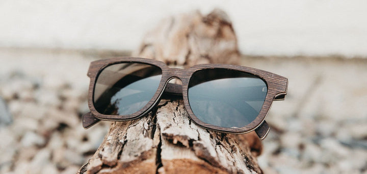 Walnut*Grey + Walnut*Grey Polarized | Shwood Prescott Wood Sunglasses Walnut