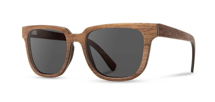 Walnut*Grey + Walnut*Grey Polarized | Shwood Prescott Wood Sunglasses Walnut