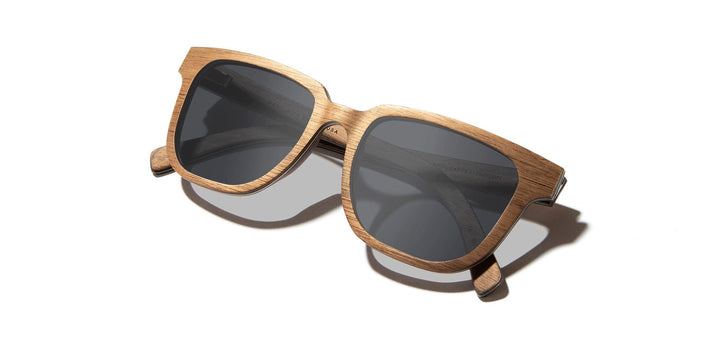 Walnut*Grey + Walnut*Grey Polarized | Shwood Prescott Wood Sunglasses Walnut