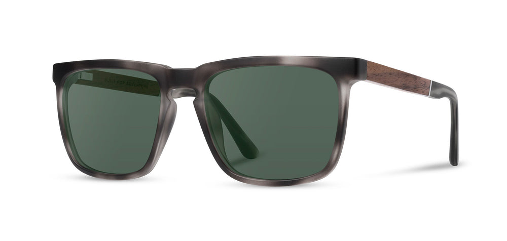 Matte Pearl Grey*Walnut*Basic Polarized G15 + Matte Pearl Grey*Walnut*HD Plus Polarized G15 | CAMP Ridge Matte Pearl Grey Walnut Sunglasses